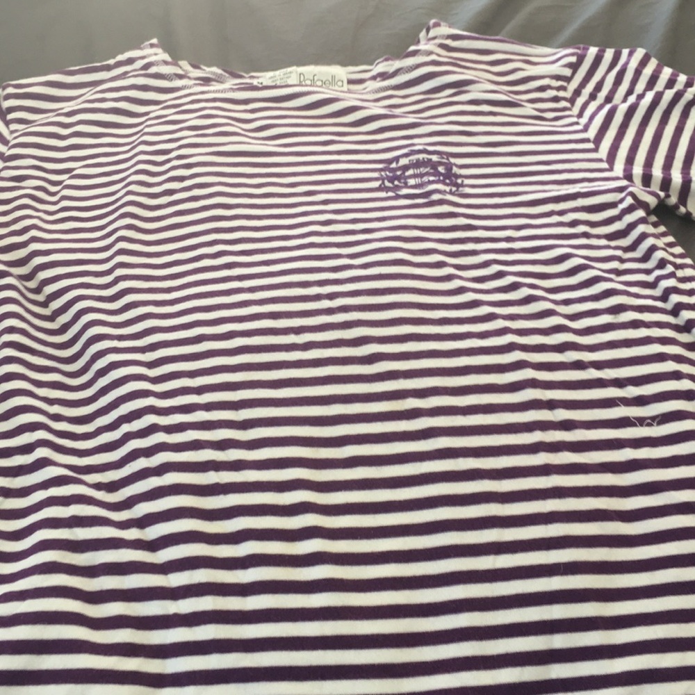 Medium Purple Striped Rafaela Shirt - Picture 4 of 5